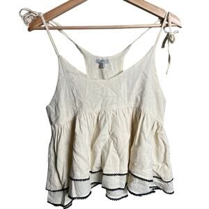 Ecote Prairie Tie-Strap Cami 100% Cotton Size S